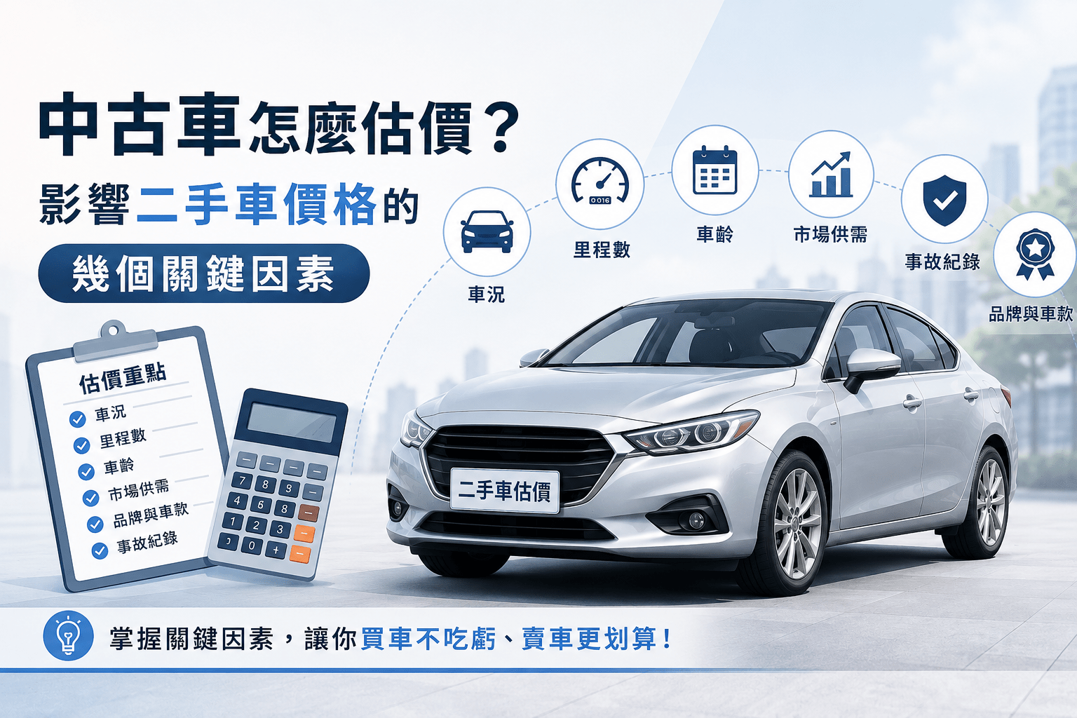 中古車怎麼估價？影響二手車價格的幾個關鍵因素