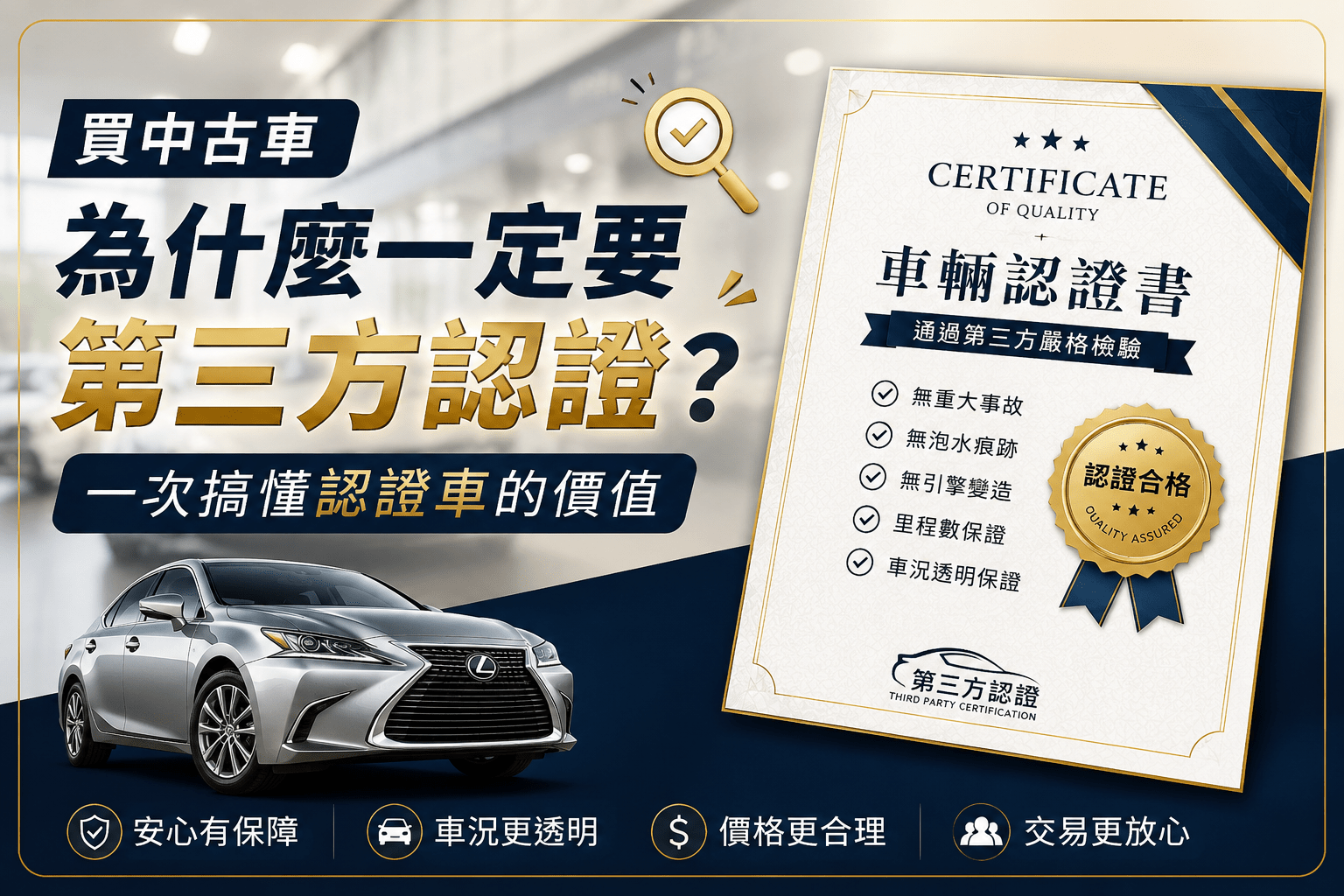 「買中古車為什麼一定要第三方認證？一次搞懂認證車的價值」